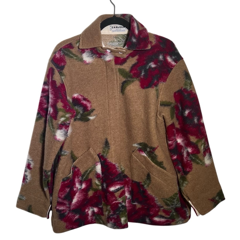 Carleen Floral Wool Jacket shacket coat